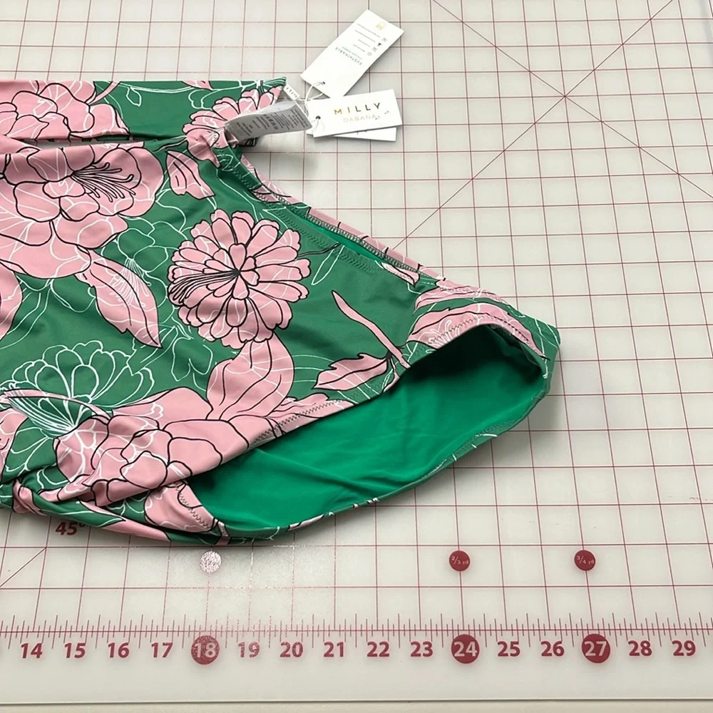 MILLY NWT Cabana Pink Nenuphar 1 Shoulder Water Lily One Piece Swimsuit Beach S - Picture 16 of 16